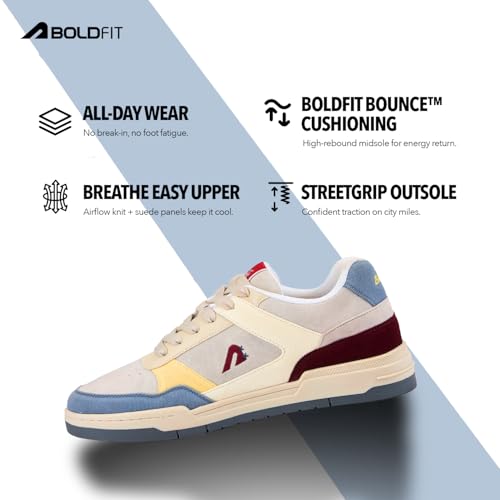 Image of Boldfit Sneakers for Man Lightweight Shoes for Men Comfortable Sneakers for Men Air Mesh Casual Shoes Mens Soft Cushion Insole Lace Up Casual Boys Shoe Sneaker DripBloc Weave