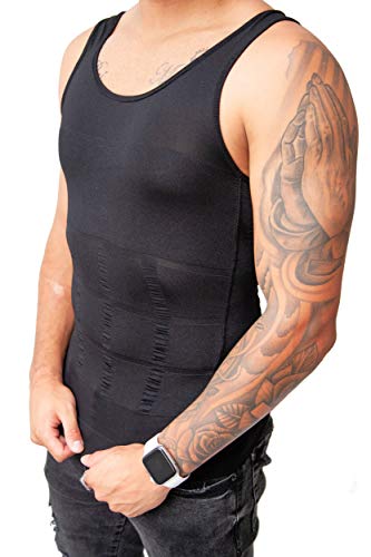 Cinta Regata Modeladora Masculina Slim - Colete- Redutor E Postural MODEL 1 (Preto, M)