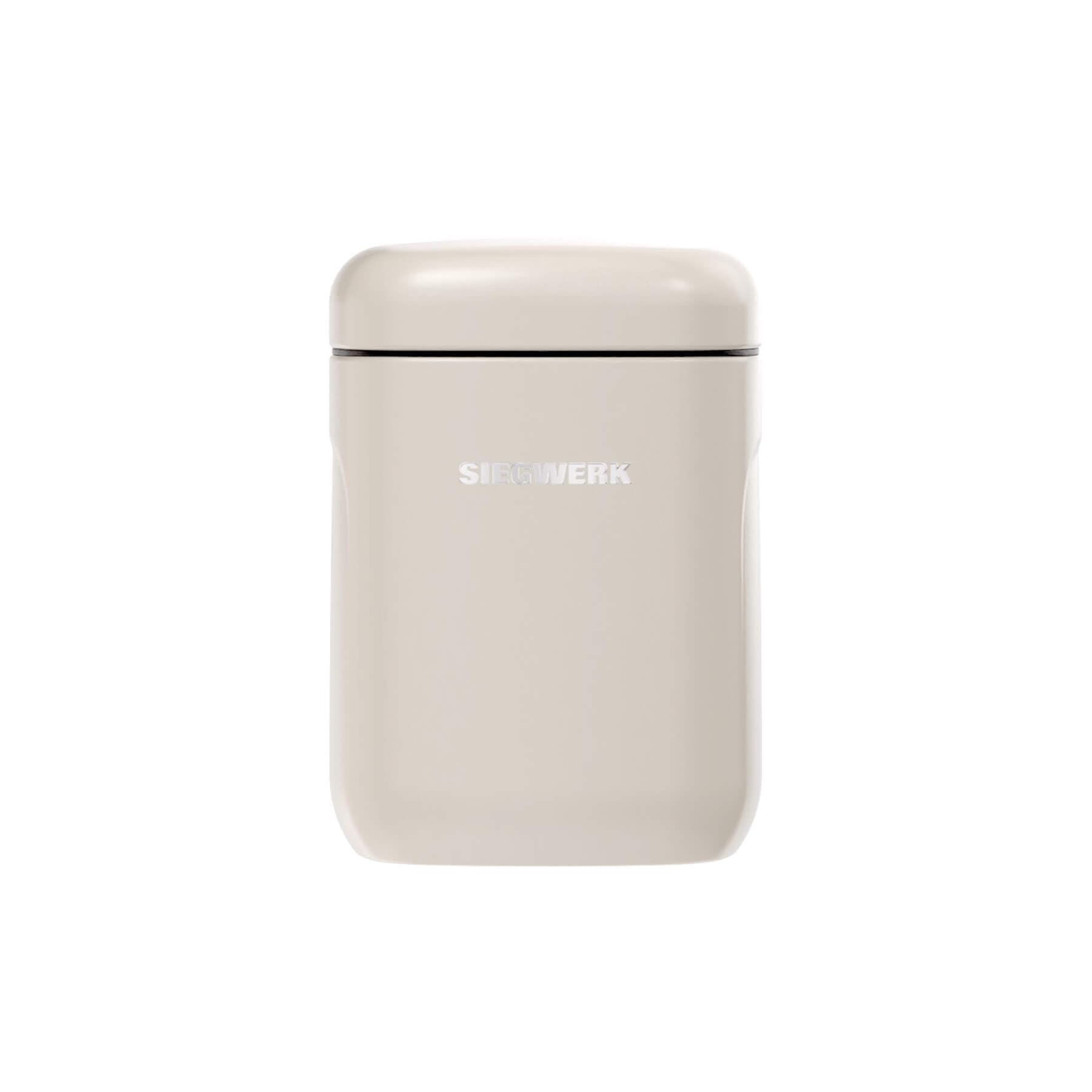 2er Set Vorratsdosen Vorratsdosen M - 1,25 l - Metall - mit Griffmulden an den Seiten - kombinierbar - beige