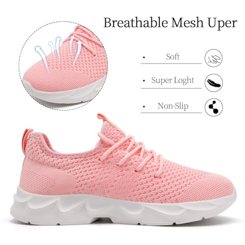 Image of Womens Walking Shoes Slip on Running Tennis Sneakers Non Slip Workout Athletic Gym Sports Breathable Mesh Lightweight Comfortable Fashion Casual Soft Sole