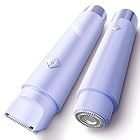 2 in1 Bikini Trimmer for Women, Dual-Head Electric Razor & Painless Hair Removal - Waterproof Cordless Lady Shaver for Body, Face Underarm, Intimate Areas, Facial Bikini Shaver