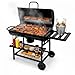 Bluelander Parrilla Asador para Carbón Premium, 110 cm * 105 cm * 53.5 cm, Tipo Barril con Ruedas Transportadoras, Parrilla Portátil, Material Resistente, Ideal para Jardín y Terraza