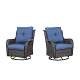 Belord Outdoor Swivel Rcoker Patio Chairs - Outdoor Swivel Patio Chairs Set of 2 Wicker Chair Patio