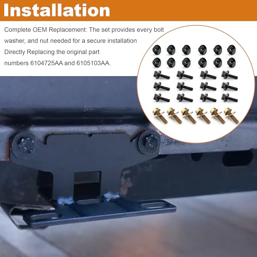 Kit de pernos para estribos Jeep Wrangler JK JL 07-25 miniatura 6