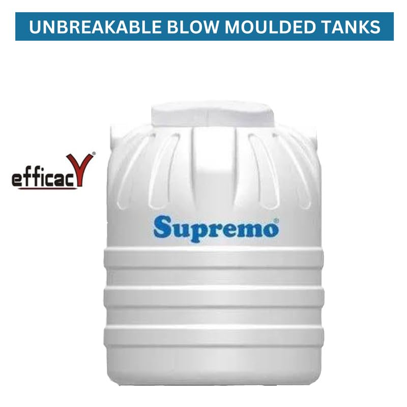 Image of Efficacy Supremo Triple Layer Water Tank 2000 Liter Capacity | Blow Mould Tanks Food Grade Antibacterial, UV and Heat Resistant Tank HDPE Material White Color