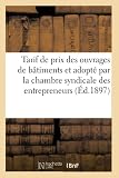 Nouveau tarif de prix des divers ouvrages de bâtiments revu, corrigé