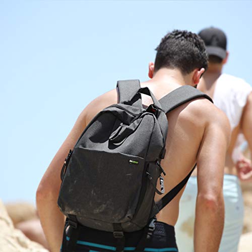 Deco Gear Multifunction Slr/Dslr Camera Backpack With Built-In Usb Charging Port For Canon, Nikon, Sony Fits Mirrorless Cameras, Lenses, And Accessories W/Rain Cover (Medium Size) #TOP2