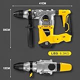 Enventor Hammer Drill, 1500W Heavy Duty Electric Rotary Hammer Drill, 360° Auxiliary Handle, SDS-Plus, for Concrete, Masonry, Brick, Steel, Wood - Image 8