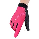  SaiDeng Touch Screen Gloves Homme/Femme Gants pour Sports Extérieurs Écran Tactile Anti-Glissant pour Cyclisme, Conduite, Fitness, Photographie B Rose S