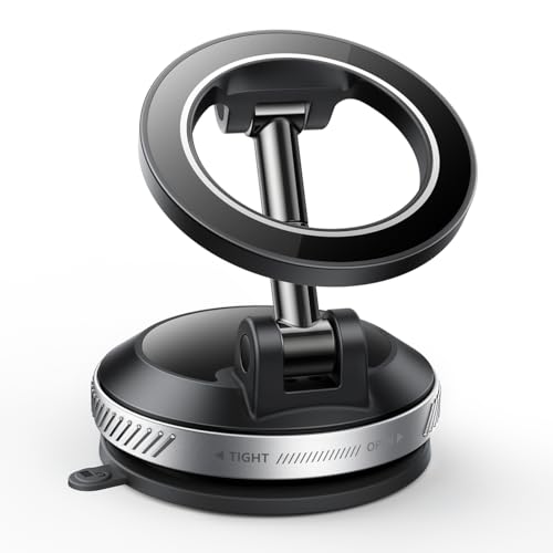Lamicall Handyhalterung Auto Vakuum für MagSafe Autohalterung - [TOP Saugnapf] Handy Halterung Auto Magnet für Armaturenbrett & Windschutzscheibe, 360° Magnetische KFZ Halter für iPhone 17 16