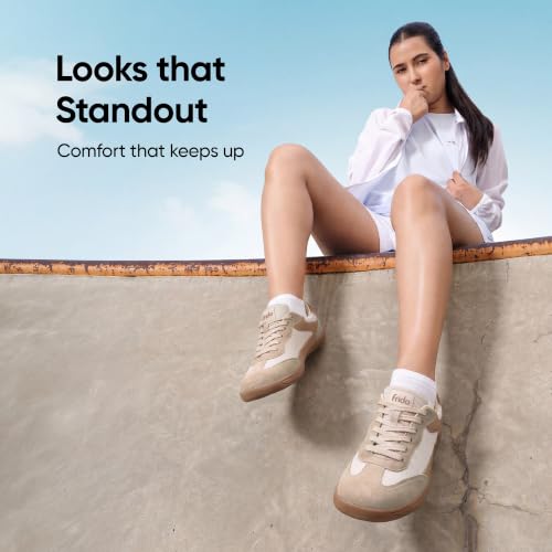 Image of Frido Active Casual Sneakers for Women | Stylish Everyday Sneakers with Breathable Mesh, Lycra-Lined Collar, Cushioned Footbed & Zero-Drop Sole for Travel, Night Outs