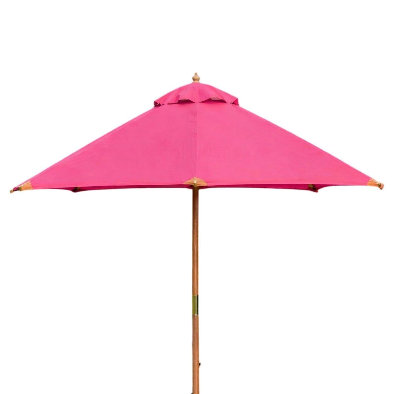 Garden Market Place Pink The Garden Marketplace Hardwood Garden Parasol With Pulley Lift, Supportive Rib Frame And 180G/M² Polyester Canopy, Water-Repellent Finish, Choice Of Colours And Sizes (, 3.5M)