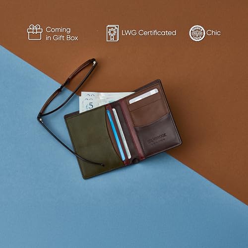 Wallet for Men, Slim Minimalist RFID Full-Grain Leather, Handcrafted Bifold Design, 6 Card Slots, in Gift Box with Pouch, for Christmas & Birthday, Navy Blue Plus Colors3