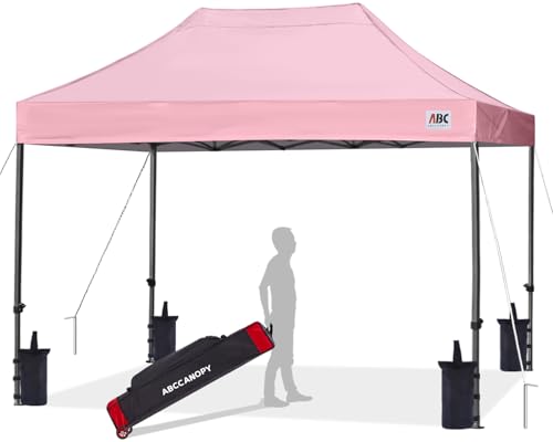 Image of ABCCANOPY Patio Pop Up Canopy Tent 10x15 Commercial-Series (Pink)