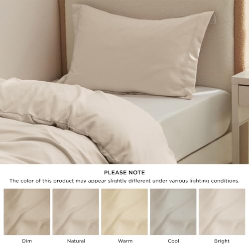 Image of Bedsure Twin /Twin XL Duvet Cover, Soft Double Brushed Bedding Set, Beige | For Kids & Adults, 68 inchx90 inch Comforter Cover, Hotel Luxury, All Season, Breathable, Easy Care, Lightweight, Zipper Closure