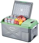 AAOBOSI Draagbare koelkast 17 l, draagbare koelkast 12 V 220 V, met Max- en Eco-modus, draagbare koelkast