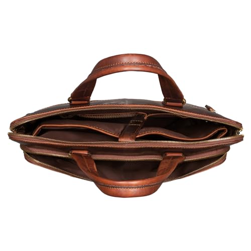 Mallette de prof STILORD Lory en cuir véritable rigide pour porte-document durable