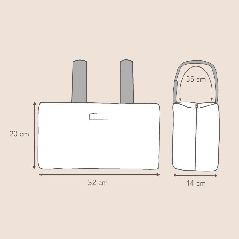 Borsa organizer per passeggino 2 tasche interne collezioni esclusive vari disegni piccola media