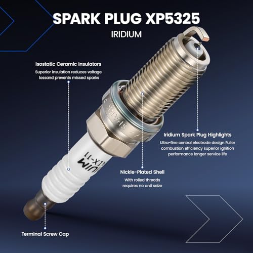 Image of 4-Pack UF765 Ignition Coils & 4469 Spark Plugs Kit Compatible with Audi A3 A4 A5 A6 Quattro TT S3 Q7, Compatible with Volkswagen Golf R, 1.8L 2.0L L4 - Replaces 06H905110G LFR5AIX11 5018