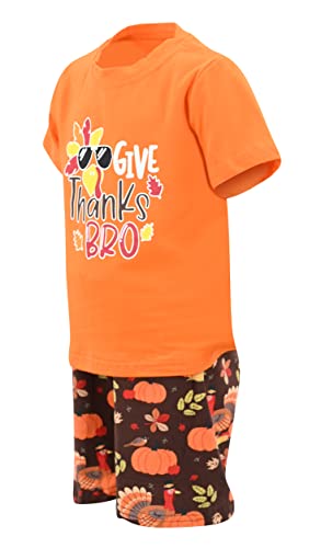 Image of Boys 2pc Shorts Set Outfit Short Sleeve Shirt with Classic Applique Print and Shorts