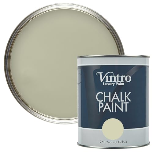 Vintro Paint - Chalk Paint for Furniture, Walls and Woodwork. Interior Use. Quick Dry. 1 Litre (Pale Green - Symphony Green)