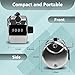 POXXU 6 Pack Clicker Counter,Metal Hand Tally Counters Clicker with Black Nylon Lanyard,4 Digit Display Pitch Counter for Knitting,Coaching,Golf,Lap,Fishing,Umpire,Baseball,Row Sport (Silver Color)