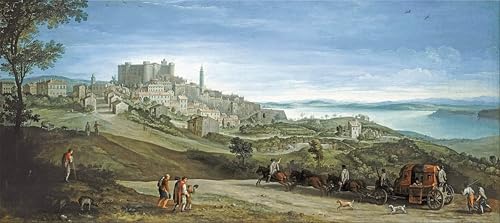 Peinture Vue de Bracciano Paul Bril pour une Ambiance de Chambre Cosy
