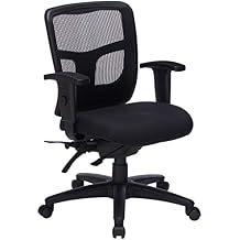Lorell LLR86802 Managerial Swivel Mesh Mid-Back Chair