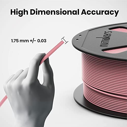 Image of NUMAKERS PLA+ 3D Printer Filament, 1.75mm, Dimensional Accuracy + /- 0.03 mm, 1 kg Spool (2.2 lbs), Compatible with Most FDM Printers (Pink)