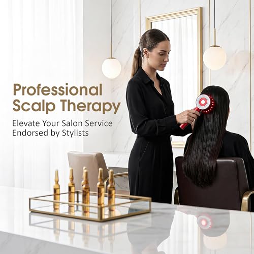 Image of NARISTHA Multi-Functional Smart Electric Hair Comb | Scalp Massager with RGB Light Therapy | Oil Applicator Comb | Rechargeable Waterproof Hair Care Device