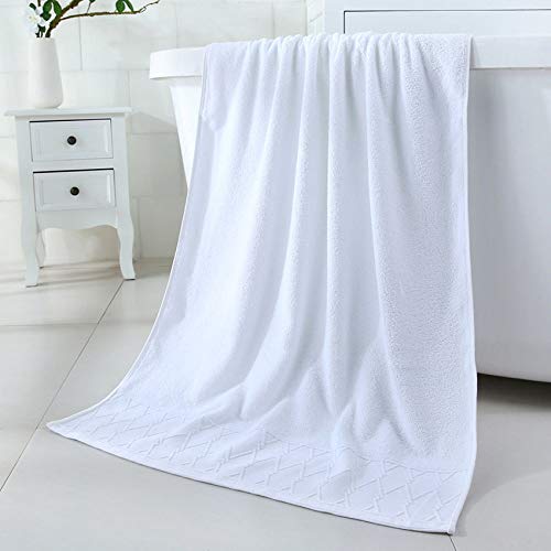 Serviette de bain en coton épais Boulixin grand drap de plage blanc