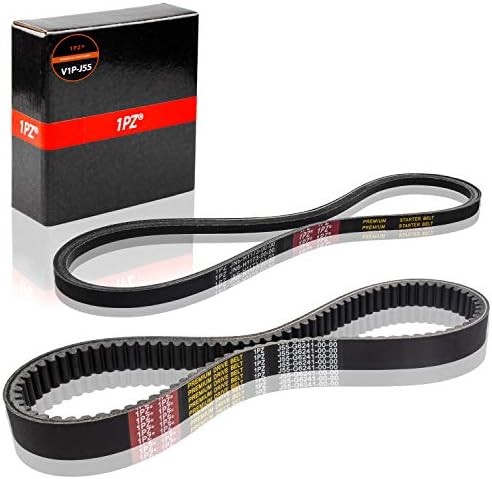 1PZ V1P-J55 Starter Belt & Clutch Drive Belt Replacement for Yamaha G2 G5 G8 G9 G11 G14 Golf Cart J55-G6241-00-00 JN6-H1173-00