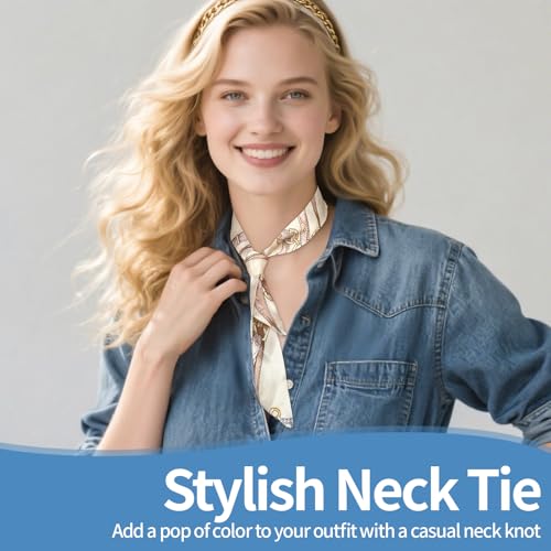 20Pack Women's Fashion Scarves, Versatile Imitation Silk Scarves for Handbag, Neck, Hair & Daily Styling3