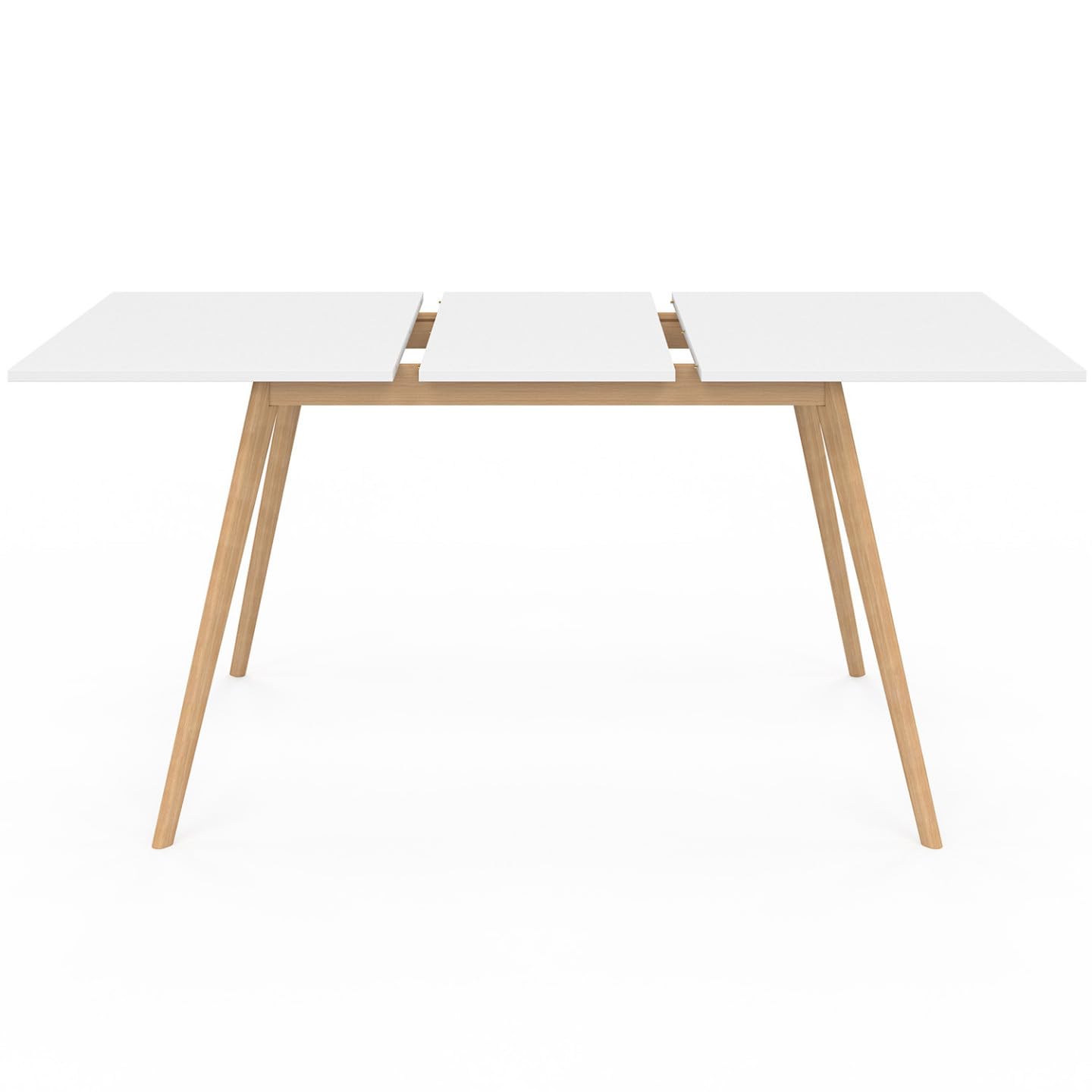 IDMarket - Table scandinave Extensible Rectangle Inga 4-8 Personnes Blanche 110-150 cm