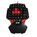 Produktbild Mini Gaming Tastatur Gaming Keyboard Gameboard FPS Gamer Gamepad Spiel-Brett mit LED-Hintergrundbeleuchtung Red Cap AWSD Keys Sonder für Einhand CS WOW BF3 Crysisetc rautenförmigen Ergonomisches Design