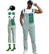 YXLUOKY St Patricks Day Overalls for Men,Green Sunglasses,Shamrock Hat,Cotton Socks,4 Pcs Festiva...