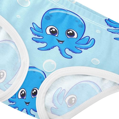 Cute Cartoon Blue Octopuses Toddlers Underwear Floral 2t Cotton Girl Panties Cute Animal Kids Briefs Undies4
