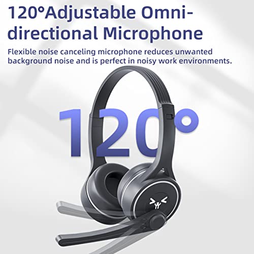Hiborth Fone de ouvido de computador de fone de ouvido USB com microfone durável para transmissão ao