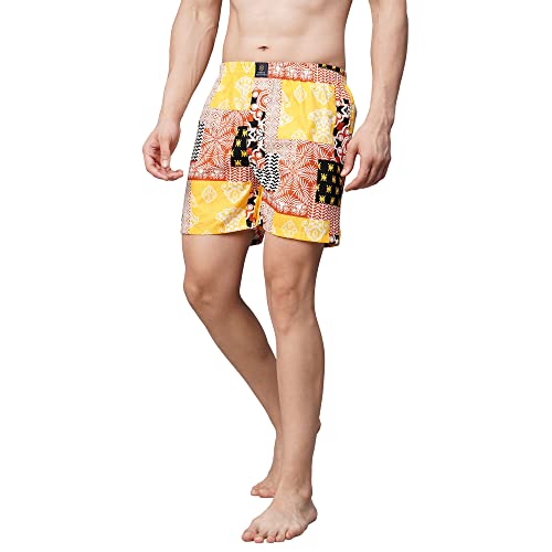 Image of Urban Scottish Ultra-Comfortable Men's Boxer Pants (Pack of 2), 100% Cotton With Stylish Print, Soft & Stretchy Elastic Waist Band, Dynamic Movement & Hardwearing Stitching, Breathable Gentle Snug Fit