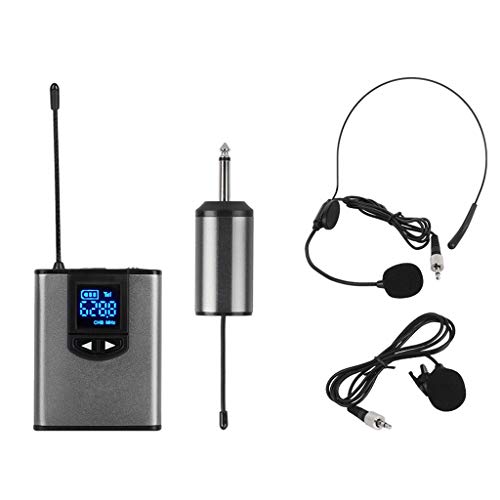 Wireless Headset Lavalier Microphone System, Dual Wireless Lapel Mic for iPhone, DSLR Camera