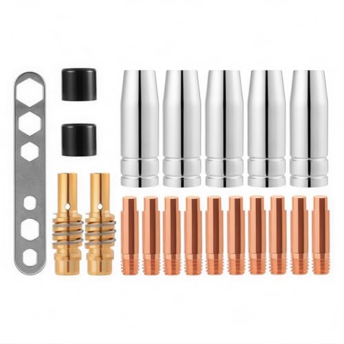 CESFONJER 20 Pcs Embouts de Contact de Buse de Soudage 15AK MIG/MAG Ensemble de Support de...