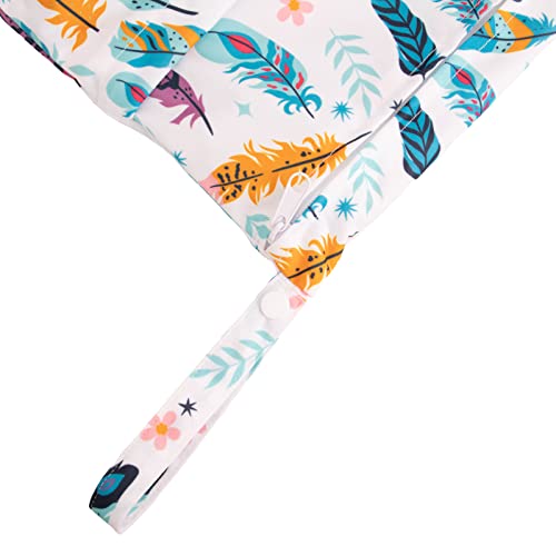 Image of Babygoal Wet Dry Bags for Baby Cloth Diapers, Washable Travel Bags, Beach, Pool, Gym Bag for Swimsuits & Wet Clothes with Two Zippered Pockets 3 Pack, 3LN21