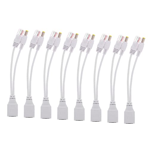 BELLIFFY Splitter Power Supply 8pcs Pack 12v for Cameras Routers Ethernet Splitter Quick Installation
