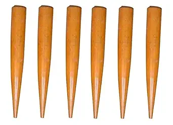 Wooden Peg, Survey Wooden Pegs Boundaries and Indicates Point, Indicator Survey Pegs for Marking The Points and Boundaries of The Residential or Industrial site (Pack of 6 Pcs)