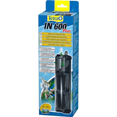 Tetra IN 600 plus Aquarium Innenfilter - Filter für klares und gesundes Wasser, mechanische, biologische und chemische Filterung, geeignet für Aquarien mit 50 bis 100 Liter
