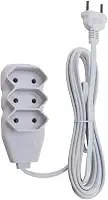 Force Line - Extensão Slim 3 Tomadas Bipolar Bivolt 3 Metros, Branco