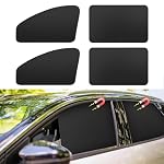 Magnetic Car Window Shades - 100% Block Light Car Curtains - 4Pcs