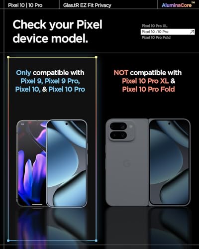 Image of Spigen EZ Fit Privacy Tempered Glass Screen Protector Guard for Pixel 10 /10 Pro / 9 /9 Pro [2 Pack]