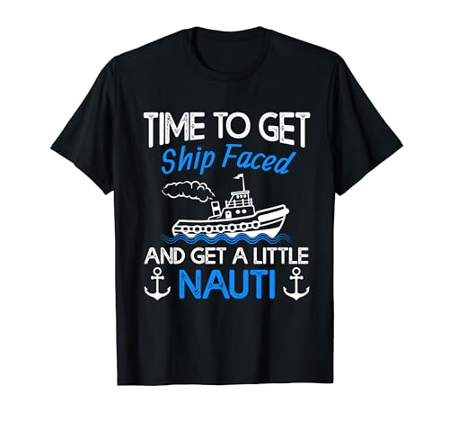 Il est temps de faire face au bateau Obtenez des vacances de croisière Little Nauti T-Shirt