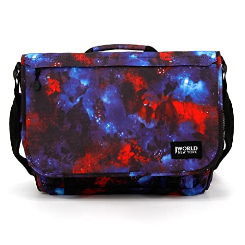 J World New York Thomas Laptop Messenger Bag for Women & Men. Kids Computer Bookbag, Galaxy
